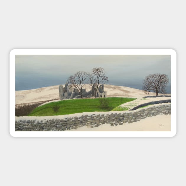 Pendragon Castle Sticker by richardpaul